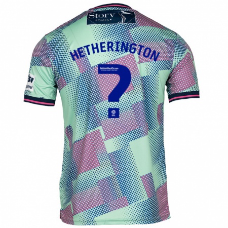 Kandiny Uomo Maglia Sam Hetherington #0 Verde Kit Gara Away 2024/25 Maglietta