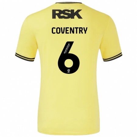 Kandiny Uomo Maglia Conor Coventry #6 Giallo Nero Kit Gara Away 2024/25 Maglietta