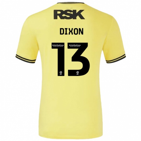 Kandiny Herren Kaheim Dixon #13 Gelb Schwarz Auswärtstrikot Trikot 2024/25 T-Shirt Österreich