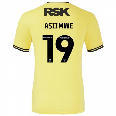 Kandiny Herren Nathan Asiimwe #19 Gelb Schwarz Auswärtstrikot Trikot 2024/25 T-Shirt Österreich