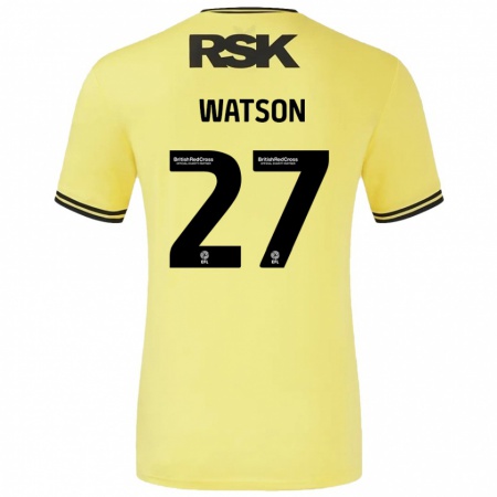 Kandiny Herren Tennai Watson #27 Gelb Schwarz Auswärtstrikot Trikot 2024/25 T-Shirt Österreich