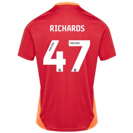 Kandiny Hombre Camiseta Jake Richards #47 Azul Blanquecino 2ª Equipación 2024/25 La Camisa México