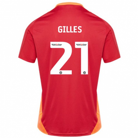 Kandiny Herren Sophie Gilles #21 Blau Cremeweiß Auswärtstrikot Trikot 2024/25 T-Shirt Österreich