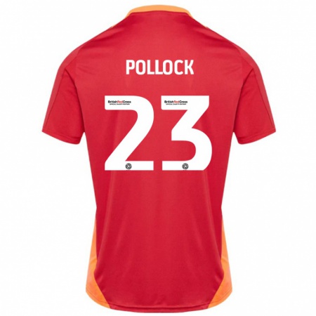 Kandiny Uomo Maglia Amber Pollock #23 Blu Bianco Sporco Kit Gara Away 2024/25 Maglietta