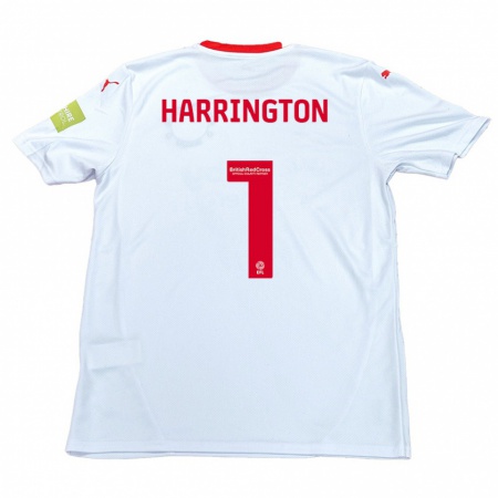 Kandiny Herren David Harrington #1 Weiß Auswärtstrikot Trikot 2024/25 T-Shirt Österreich