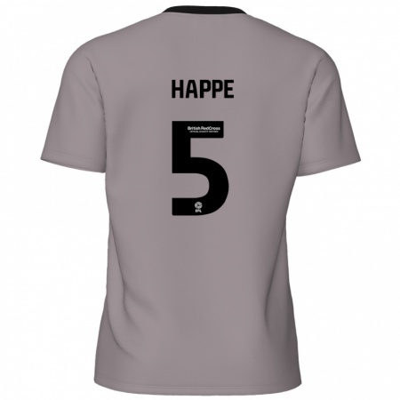 Kandiny Hombre Camiseta Dan Happe #5 Gris 2ª Equipación 2024/25 La Camisa México