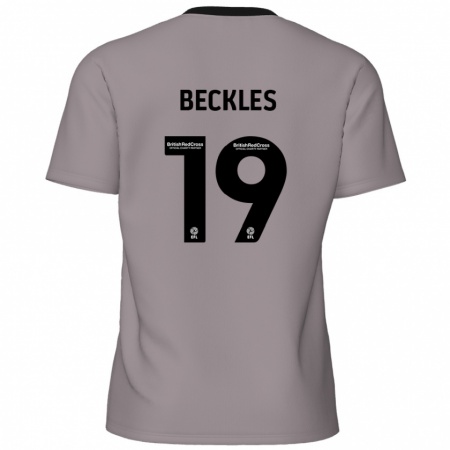 Kandiny Heren Omar Beckles #19 Grijs Uitshirt Uittenue 2024/25 T-Shirt België