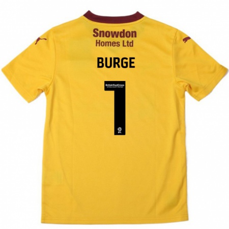 Kandiny Herren Lee Burge #1 Orange Burgunderrot Auswärtstrikot Trikot 2024/25 T-Shirt Österreich