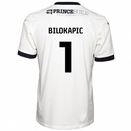 Kandiny Män Nicholas Bilokapic #1 Benvit Svart Bortatröja Matchtröjor 2024/25 Tröjor T-Tröja