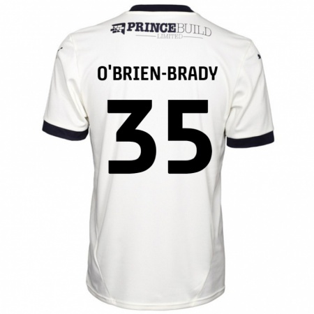 Kandiny Män Donay O'brien-Brady #35 Benvit Svart Bortatröja Matchtröjor 2024/25 Tröjor T-Tröja