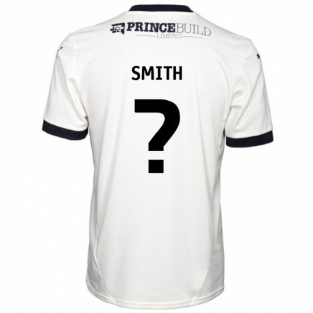 Kandiny Uomo Maglia Bastian Smith #0 Bianco Sporco Nero Kit Gara Away 2024/25 Maglietta