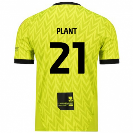 Kandiny Herren James Plant #21 Fluoreszierend Grün Auswärtstrikot Trikot 2024/25 T-Shirt Österreich