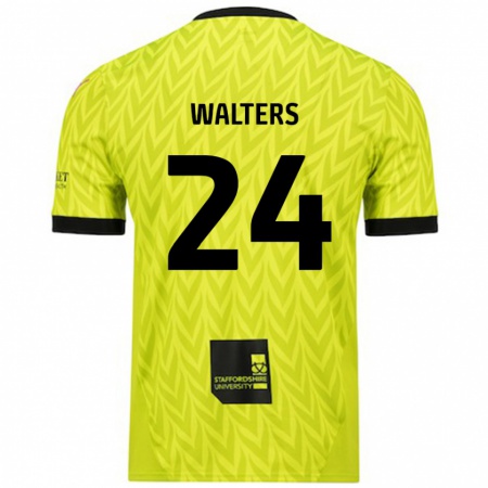 Kandiny Uomo Maglia Rhys Walters #24 Verde Fluorescente Kit Gara Away 2024/25 Maglietta