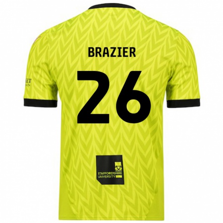 Kandiny Heren Liam Brazier #26 Fluorescerend Groen Uitshirt Uittenue 2024/25 T-Shirt België