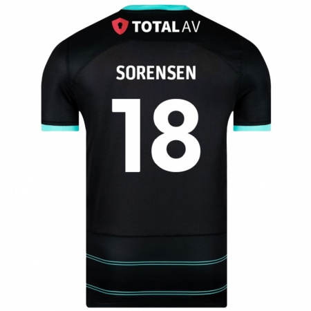 Kandiny Män Elias Sørensen #18 Svart Bortatröja Matchtröjor 2024/25 Tröjor T-Tröja