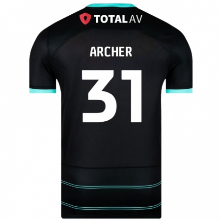 Kandiny Herren Jordan Archer #31 Schwarz Auswärtstrikot Trikot 2024/25 T-Shirt Österreich