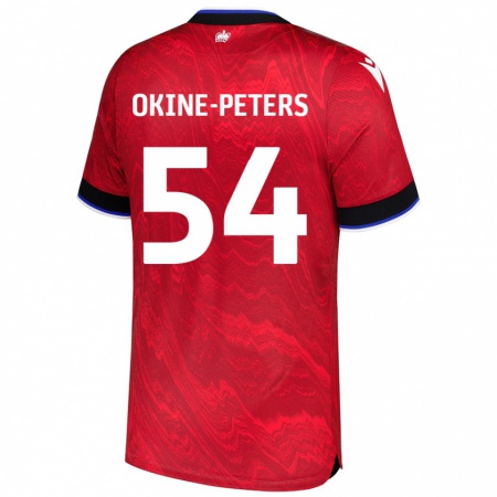 Kandiny Herren Jeremiah Okine-Peters #54 Rot Schwarz Auswärtstrikot Trikot 2024/25 T-Shirt Österreich