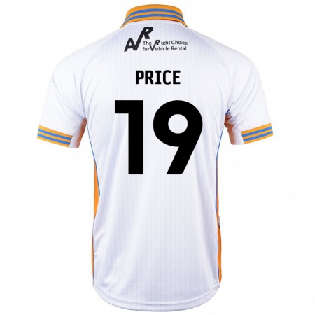 Kandiny Uomo Maglia Jack Price #19 Bianco Kit Gara Away 2024/25 Maglietta