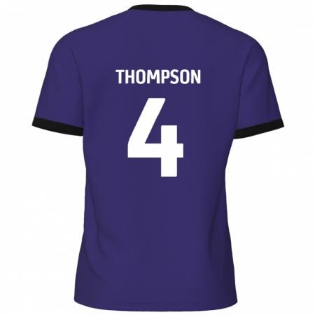 Kandiny Män Nathan Thompson #4 Purpur Bortatröja Matchtröjor 2024/25 Tröjor T-Tröja