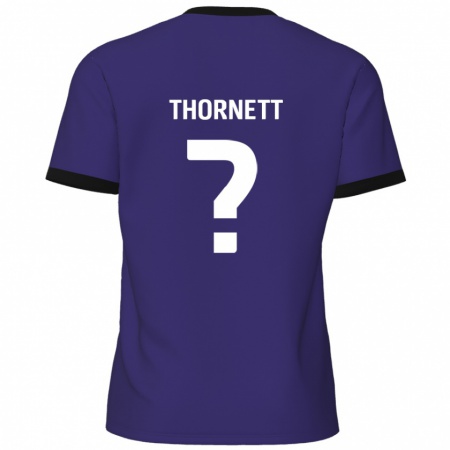 Kandiny Herren Alfie Thornett #0 Lila Auswärtstrikot Trikot 2024/25 T-Shirt Österreich