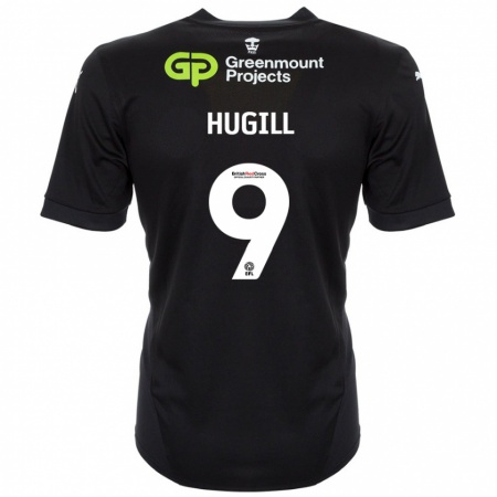 Kandiny Uomo Maglia Joe Hugill #9 Nero Kit Gara Away 2024/25 Maglietta