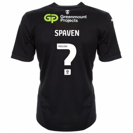 Kandiny Herren Jake Spaven #0 Schwarz Auswärtstrikot Trikot 2024/25 T-Shirt Österreich