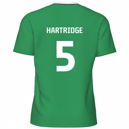 Kandiny Heren Alex Hartridge #5 Groen Witte Strepen Uitshirt Uittenue 2024/25 T-Shirt België