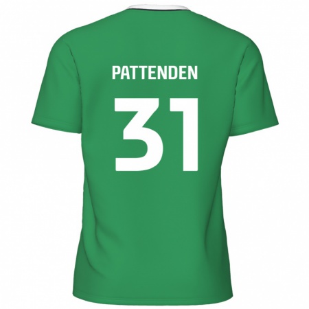 Kandiny Herren Jasper Pattenden #31 Grün Weiße Streifen Auswärtstrikot Trikot 2024/25 T-Shirt Österreich