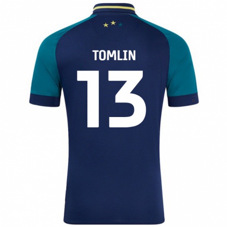 Kandiny Herren Phoebe Tomlin #13 Marine Dunkelgrün Auswärtstrikot Trikot 2024/25 T-Shirt Österreich