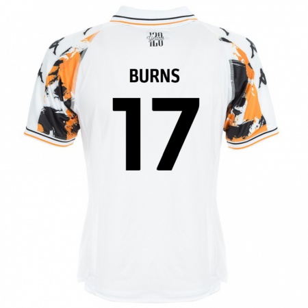 Kandiny Hombre Camiseta Finley Burns #17 Blanco 2ª Equipación 2024/25 La Camisa