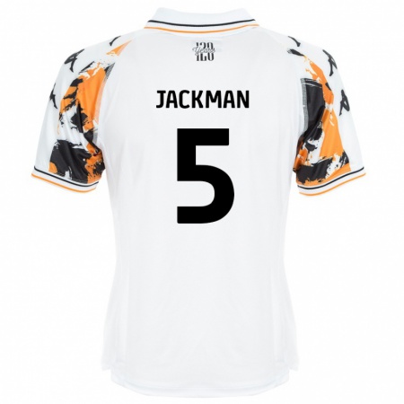 Kandiny Uomo Maglia Ellice Jackman #5 Bianco Kit Gara Away 2024/25 Maglietta