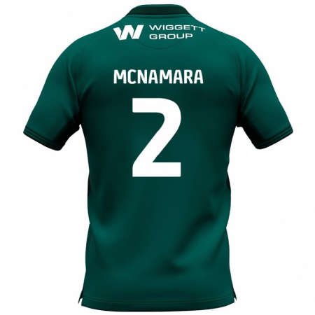 Kandiny Hombre Camiseta Danny Mcnamara #2 Verde 2ª Equipación 2024/25 La Camisa