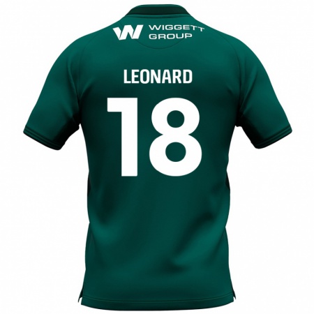 Kandiny Uomo Maglia Ryan Leonard #18 Verde Kit Gara Away 2024/25 Maglietta