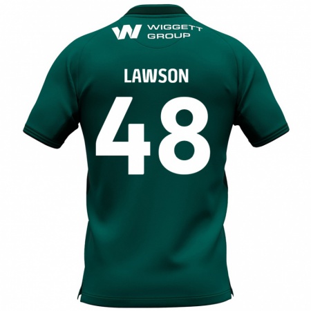 Kandiny Män Sha'mar Lawson #48 Grön Bortatröja Matchtröjor 2024/25 Tröjor T-Tröja