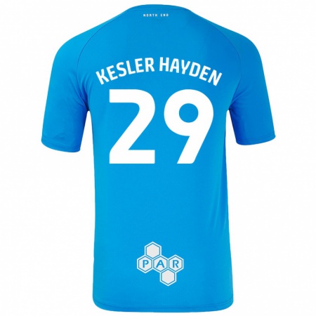 Kandiny Uomo Maglia Kaine Kesler-Hayden #29 Azzurro Kit Gara Away 2024/25 Maglietta