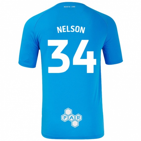 Kandiny Męski Kitt Nelson #34 Niebieski Wyjazdowa Koszulka 2024/25 Koszulki Klubowe