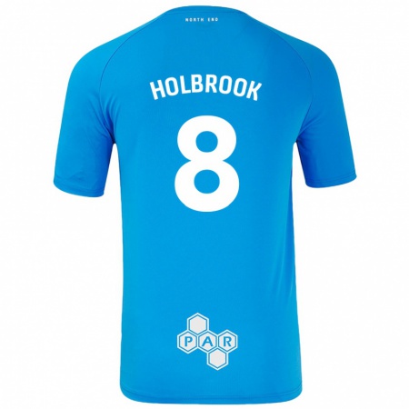 Kandiny Män Jess Holbrook #8 Himmelsblå Bortatröja Matchtröjor 2024/25 Tröjor T-Tröja