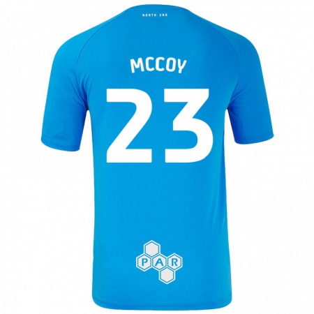 Kandiny Uomo Maglia Faye Mccoy #23 Azzurro Kit Gara Away 2024/25 Maglietta