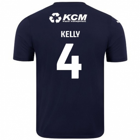 Kandiny Hombre Camiseta Liam Kelly #4 Azul Marino 2ª Equipación 2024/25 La Camisa