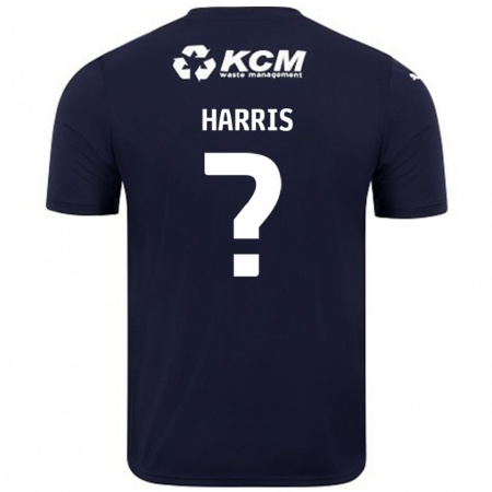 Kandiny Män Harris #0 Marinblå Bortatröja Matchtröjor 2024/25 Tröjor T-Tröja