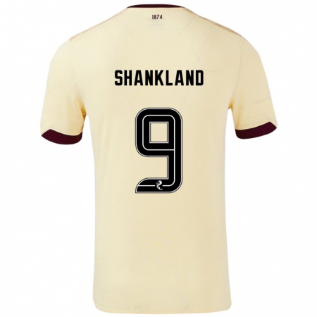 Kandiny Herren Lawrence Shankland #9 Creme Burgunderrot Auswärtstrikot Trikot 2024/25 T-Shirt Österreich