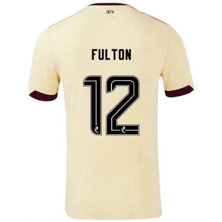 Kandiny Herren Ryan Fulton #12 Creme Burgunderrot Auswärtstrikot Trikot 2024/25 T-Shirt Österreich