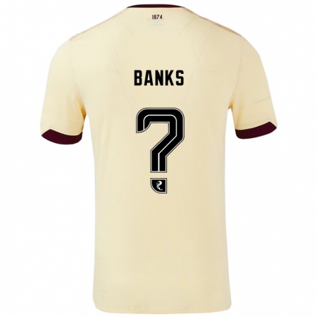 Kandiny Herren Euan Banks #0 Creme Burgunderrot Auswärtstrikot Trikot 2024/25 T-Shirt Österreich