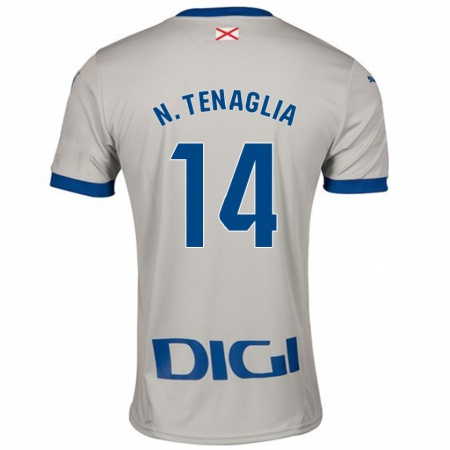 Kandiny Hombre Camiseta Nahuel Tenaglia #14 Gris Claro 2ª Equipación 2024/25 La Camisa