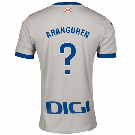 Kandiny Hombre Camiseta Aitor Aranguren #0 Gris Claro 2ª Equipación 2024/25 La Camisa