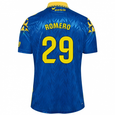 Kandiny Herren Elías Romero #29 Blau Gelb Auswärtstrikot Trikot 2024/25 T-Shirt Österreich