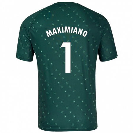 Kandiny Uomo Maglia Luís Maximiano #1 Verde Scuro Kit Gara Away 2024/25 Maglietta