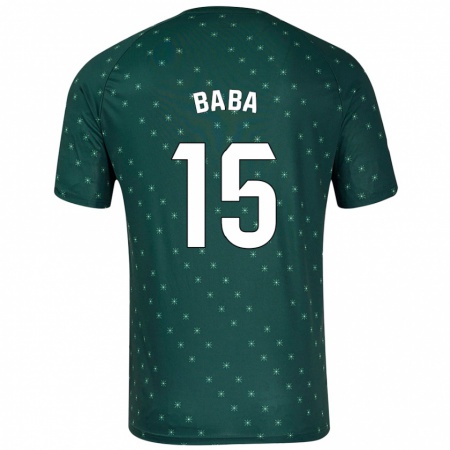 Kandiny Uomo Maglia Iddrisu Baba #15 Verde Scuro Kit Gara Away 2024/25 Maglietta