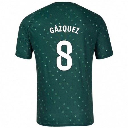 Kandiny Uomo Maglia Joan Gázquez #8 Verde Scuro Kit Gara Away 2024/25 Maglietta