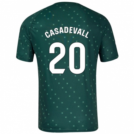 KandinyメンズMarçal Casadevall#20ダークグリーンアウェイシャツ2024/25ジャージーユニフォーム